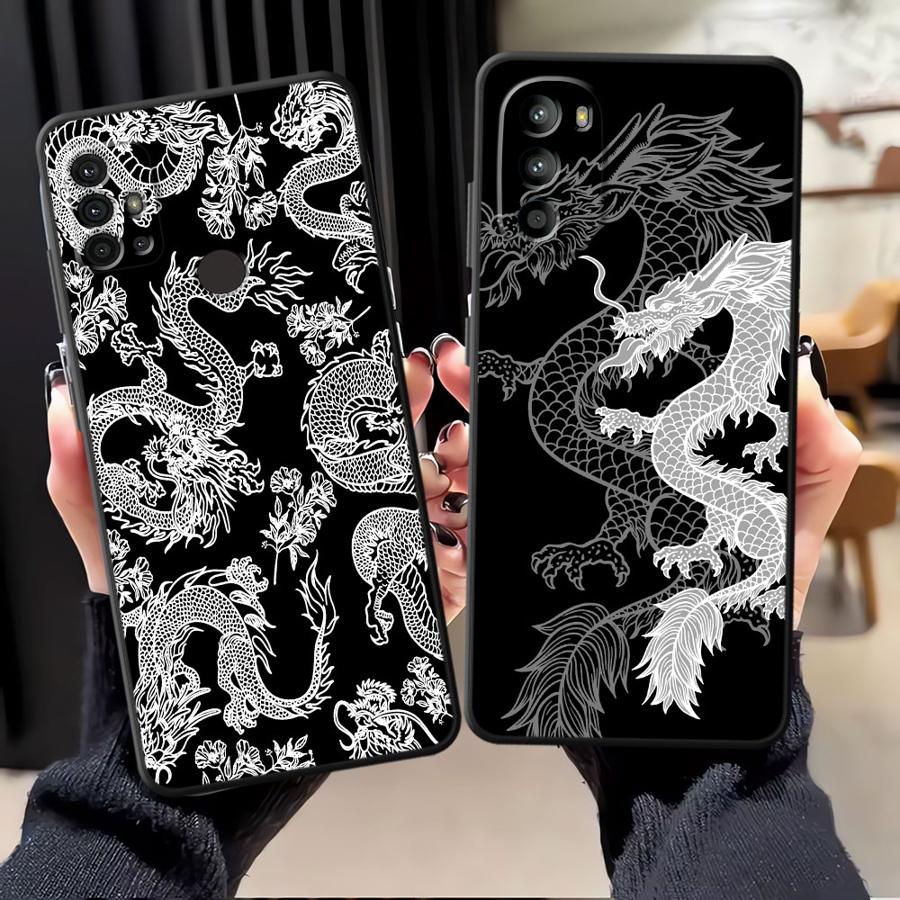 Phone Cases For Motorola - Cool Chinese Dragon Soft Back Phone