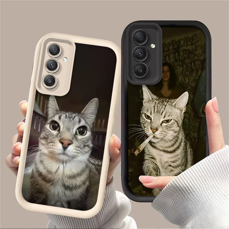 Phone Cases Cat - Trendy Cat Smoking Phone Case for