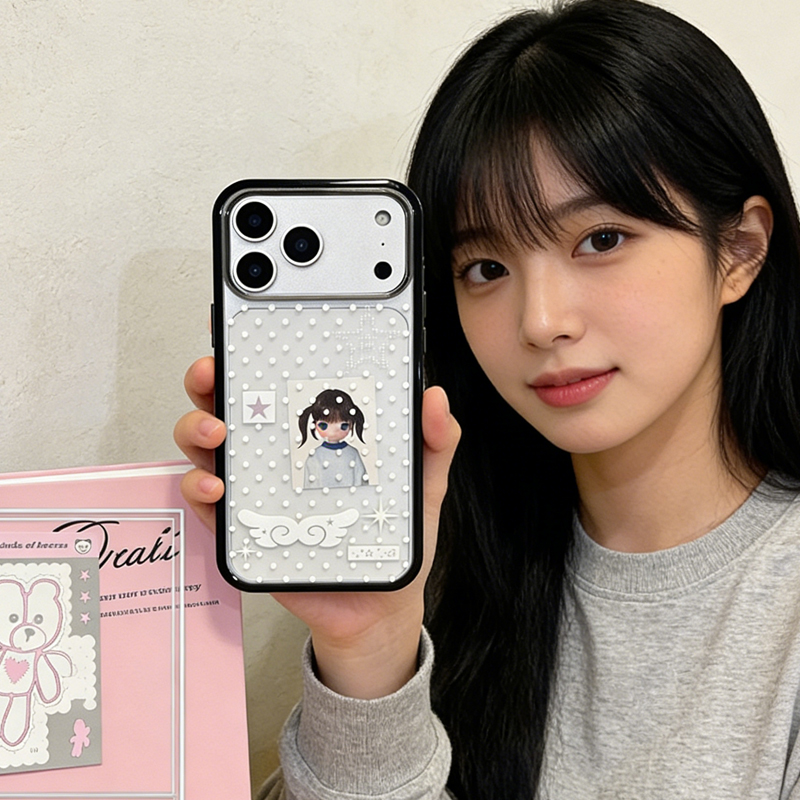 Phone Cases Cool Girl - Ins Korean Girl Polka Dots Wing