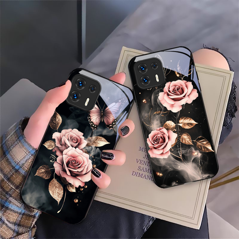 Phone Cases For Motorola - Butterfly Love Pink Rose For Motorola