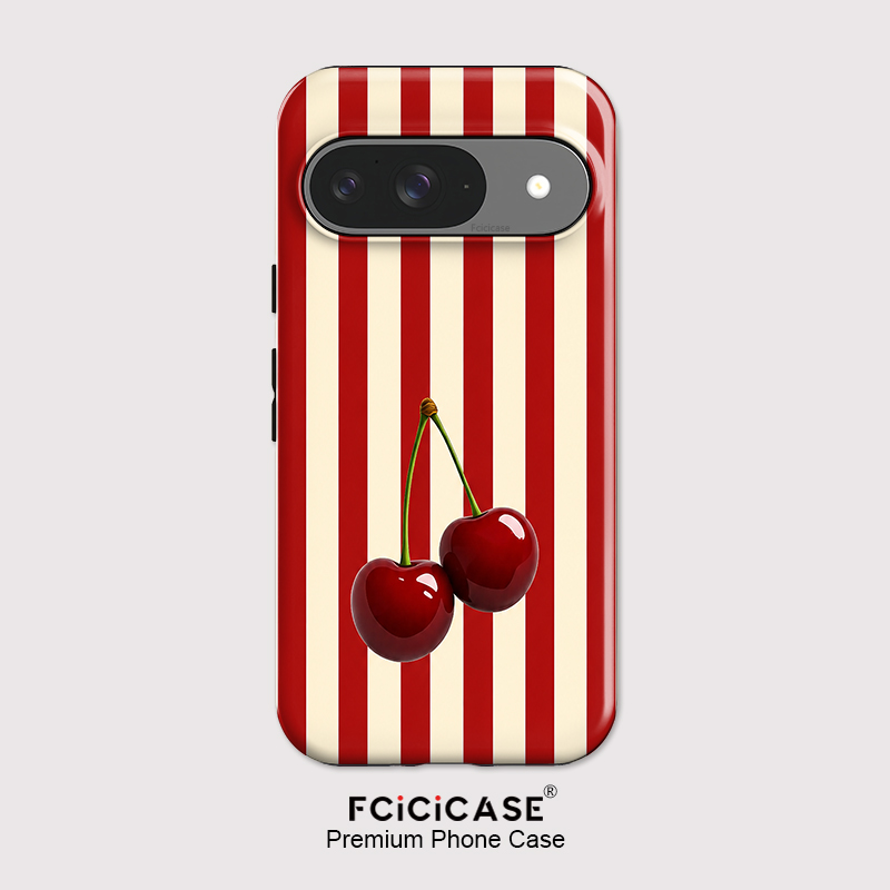 Phone Cases Pixel 10 Pro - Fcicicase Cherry Stripe Pattern Phone Case