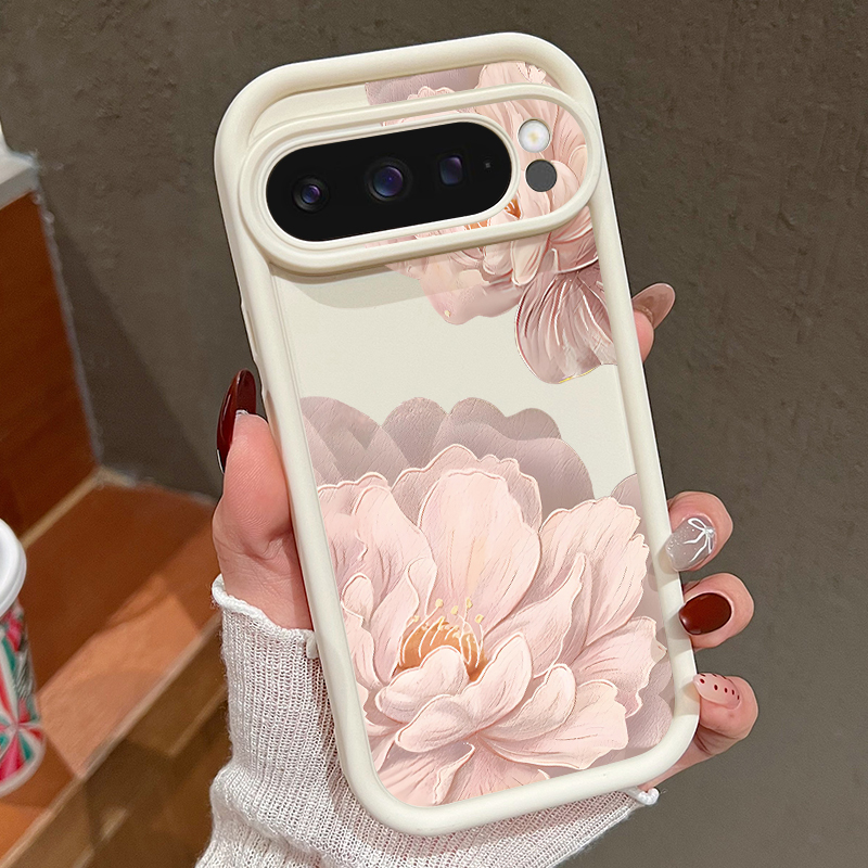 Phone Cases Pixel 10 Pro - Pink Flowers Patterned Soft TPU Phone