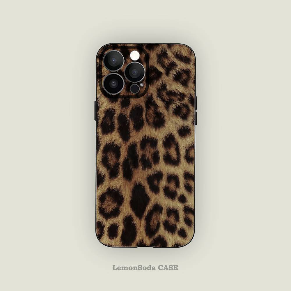 Phone Cases Zebra - Leopard Print Pattern Phone Case Black