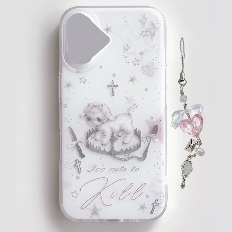 Phone Cases Cool Girl - Y2k Korean INS Creative Cute Pink