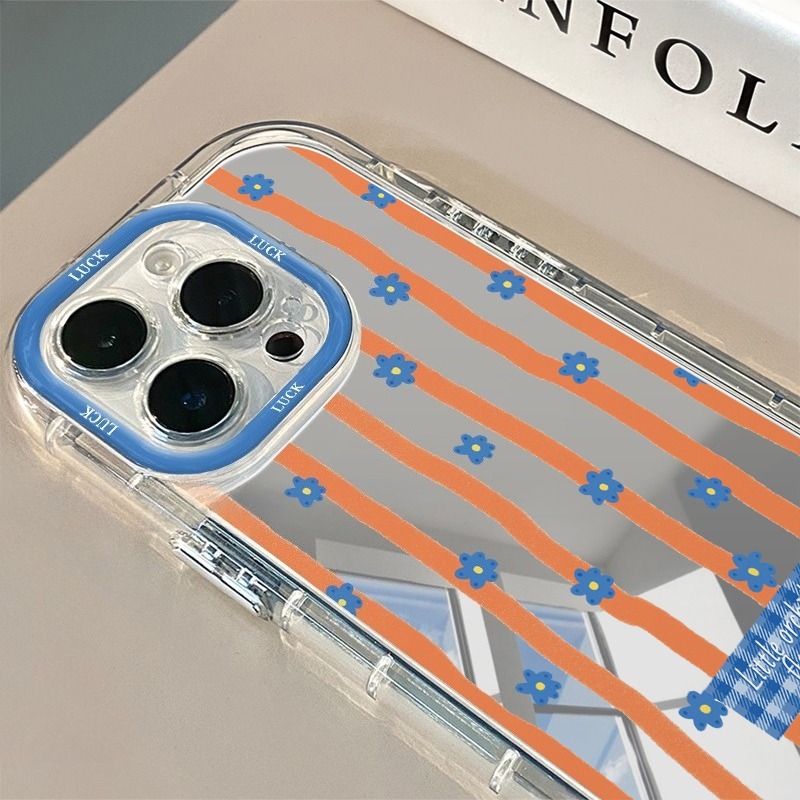 Blue Striped Flowers Pattern M - Phone Cases Blue review and price