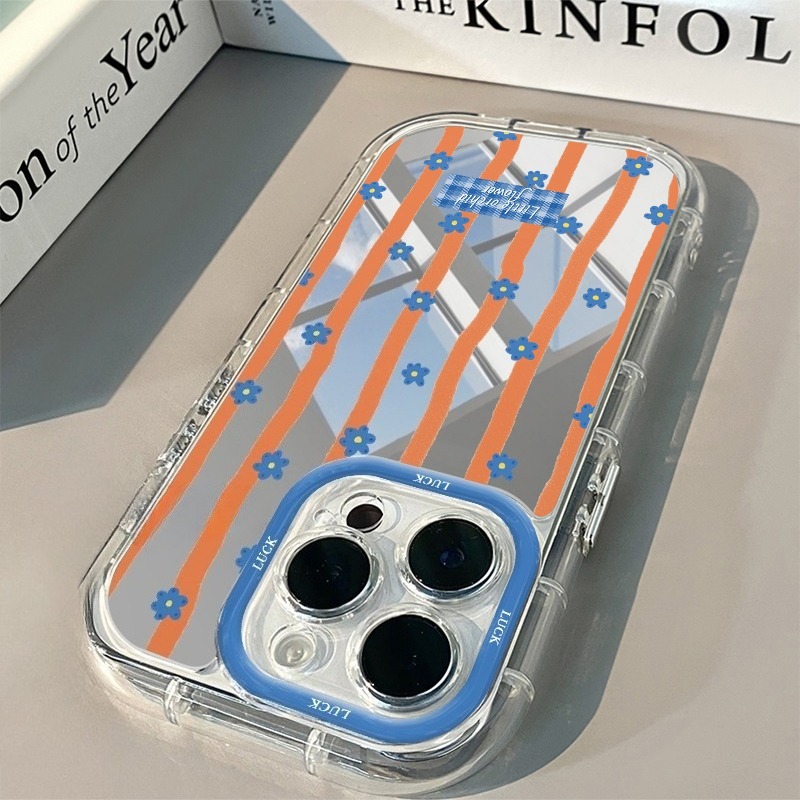 Blue Striped Flowers Pattern M - Phone Cases Blue review and price
