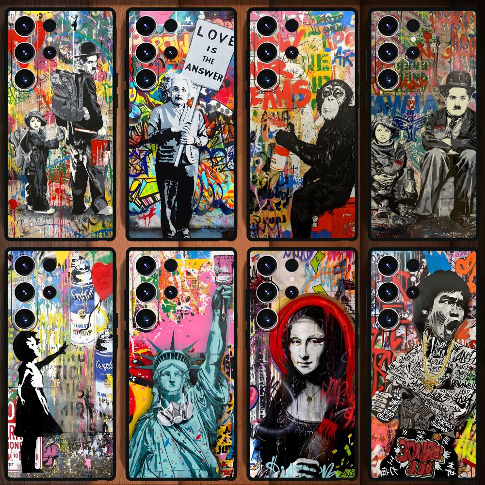 Banksy Graffiti Art  Phone Cas - Phone Cases Galaxy S24 review and price