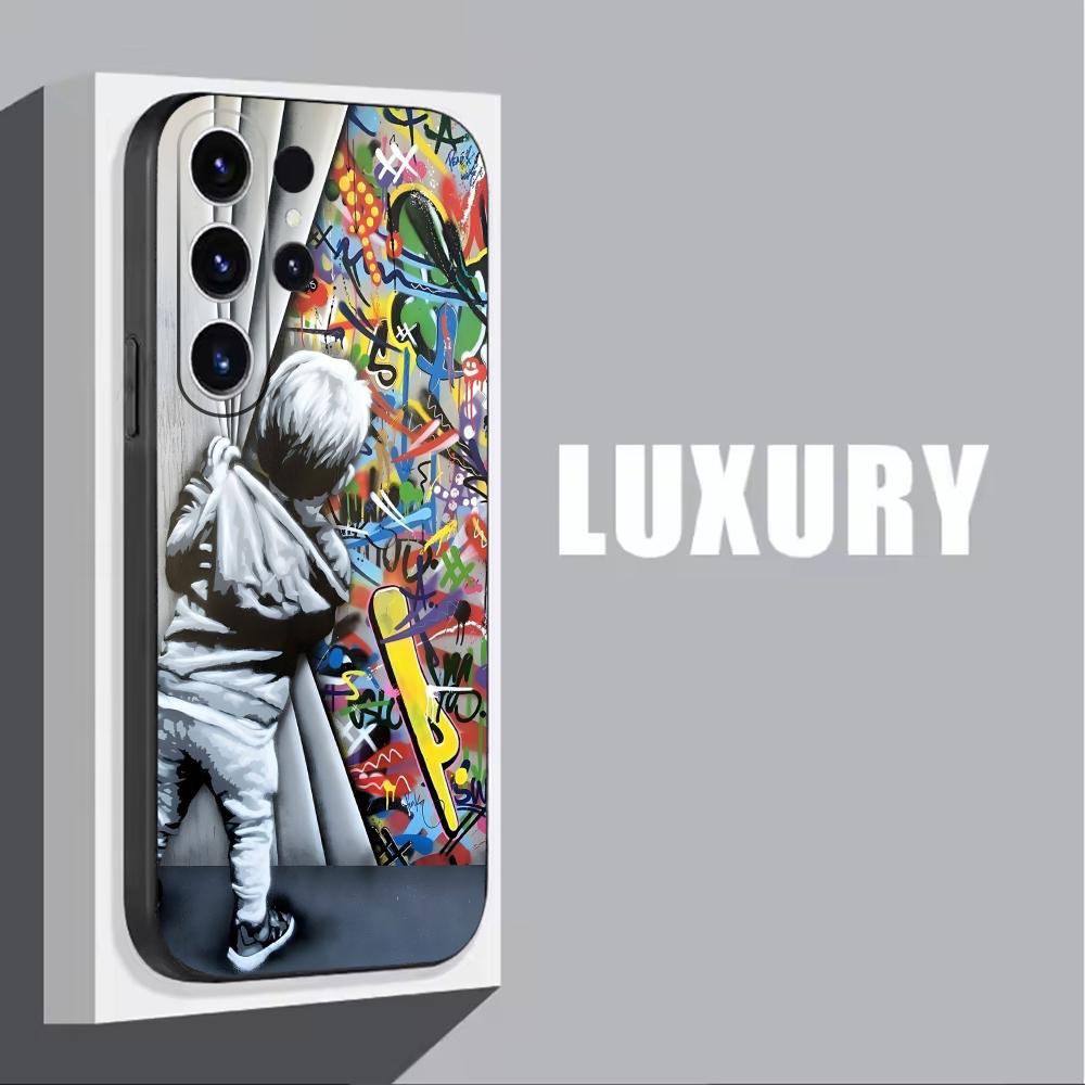 Banksy Graffiti Art  Phone Cas - Phone Cases Galaxy S24 review and price