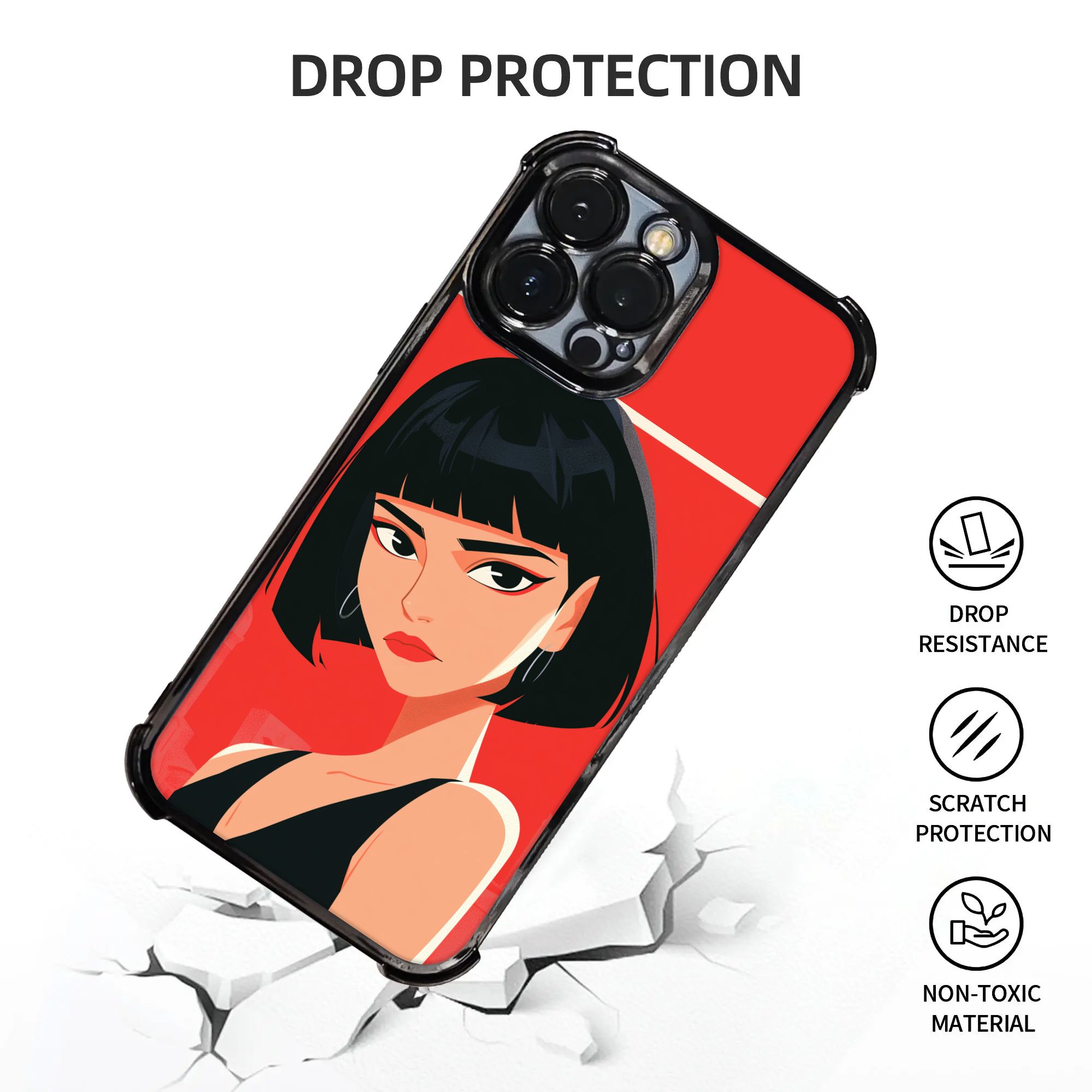 New Armor Bumper Shockproof An - Phone Cases Cool Girl review and price