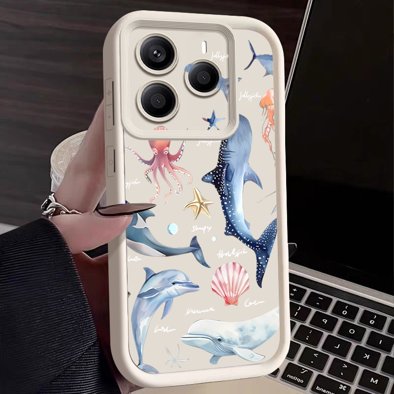 Cute Dolphin Patterned Soft Ca - Phone Cases Xiaomi 14 review and price