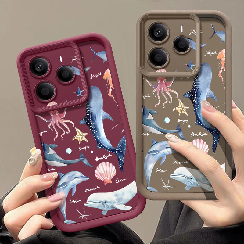 Cute Dolphin Patterned Soft Ca - Phone Cases Xiaomi 14 review and price