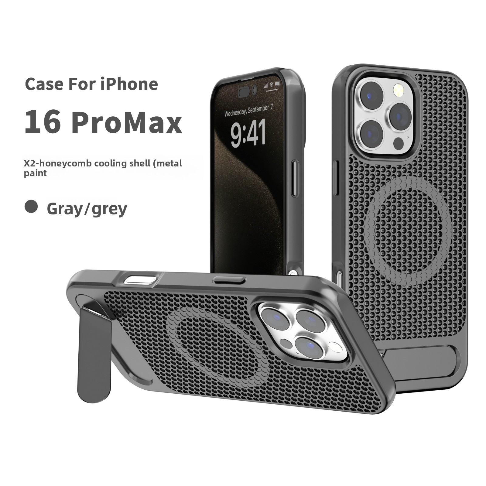 3D hollow Honeycomb Cooling Ma - Phone Cases With Stand review and price