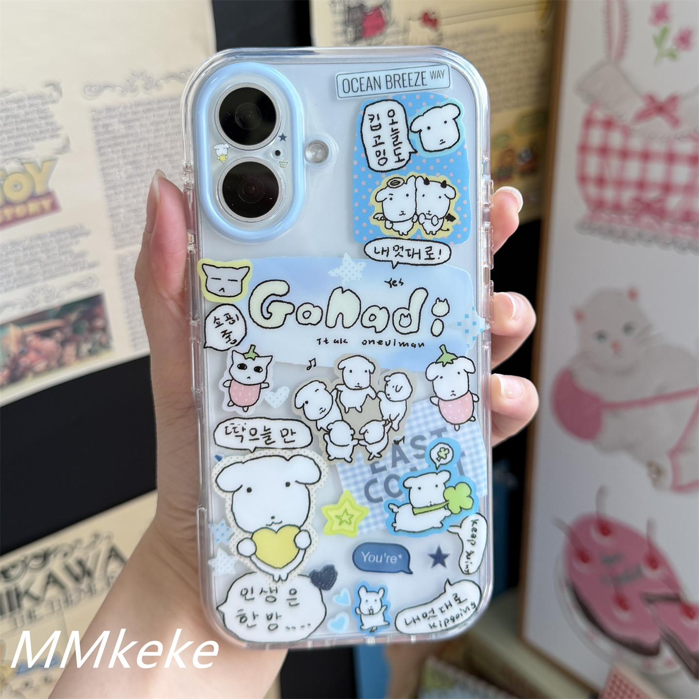 Korea ins Big Head Puppy Line  - Phone Cases Cool Girl review and price