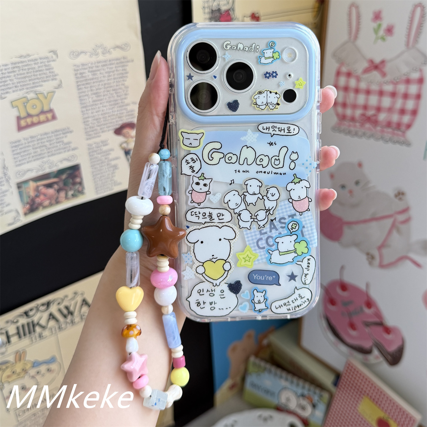 Korea ins Big Head Puppy Line  - Phone Cases Cool Girl review and price