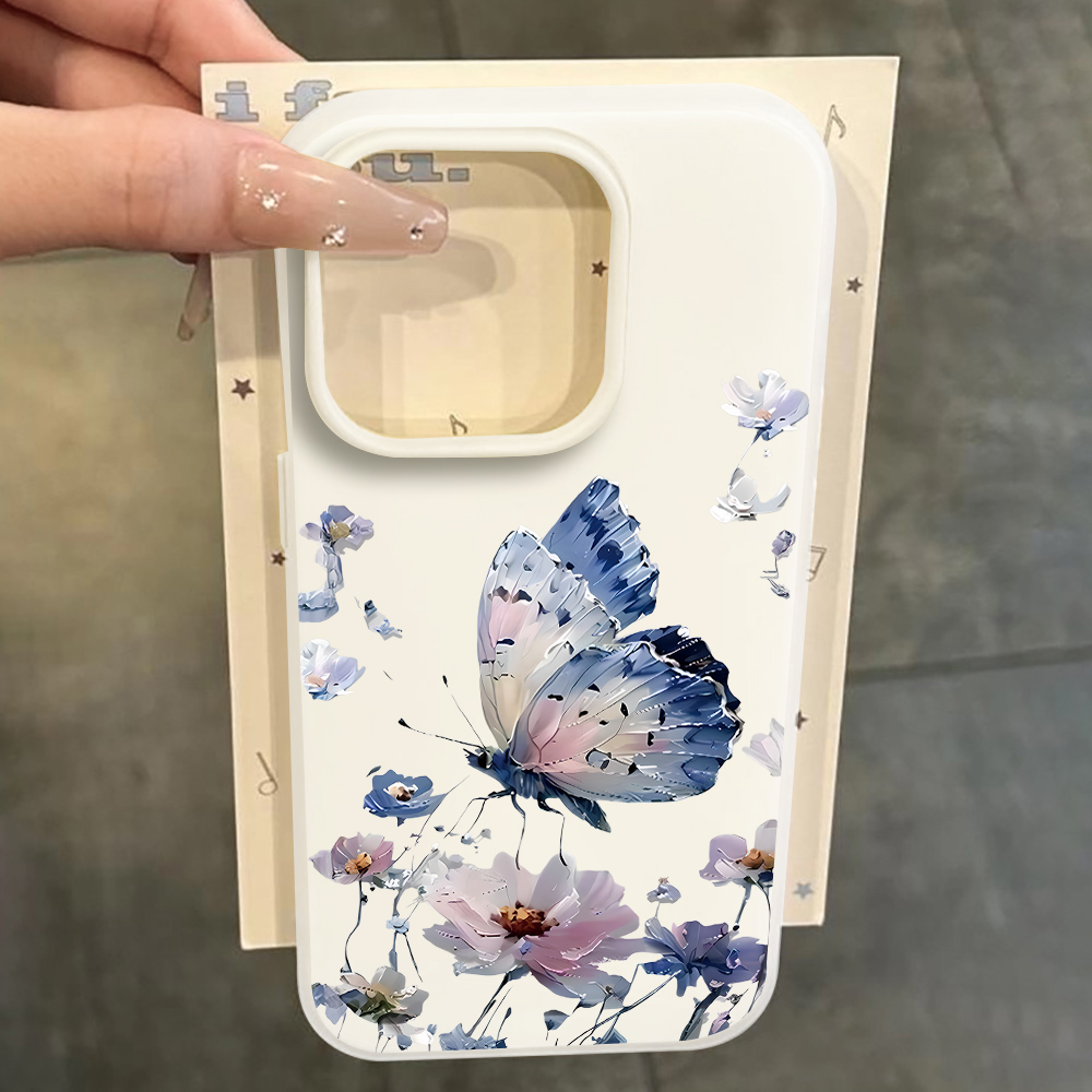 Watercolor Blue Purple Butterf - Phone Cases Blue review and price