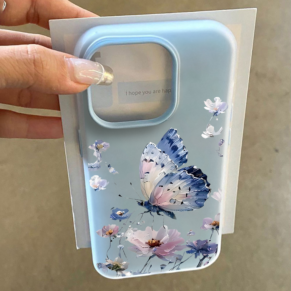 Watercolor Blue Purple Butterf - Phone Cases Blue review and price