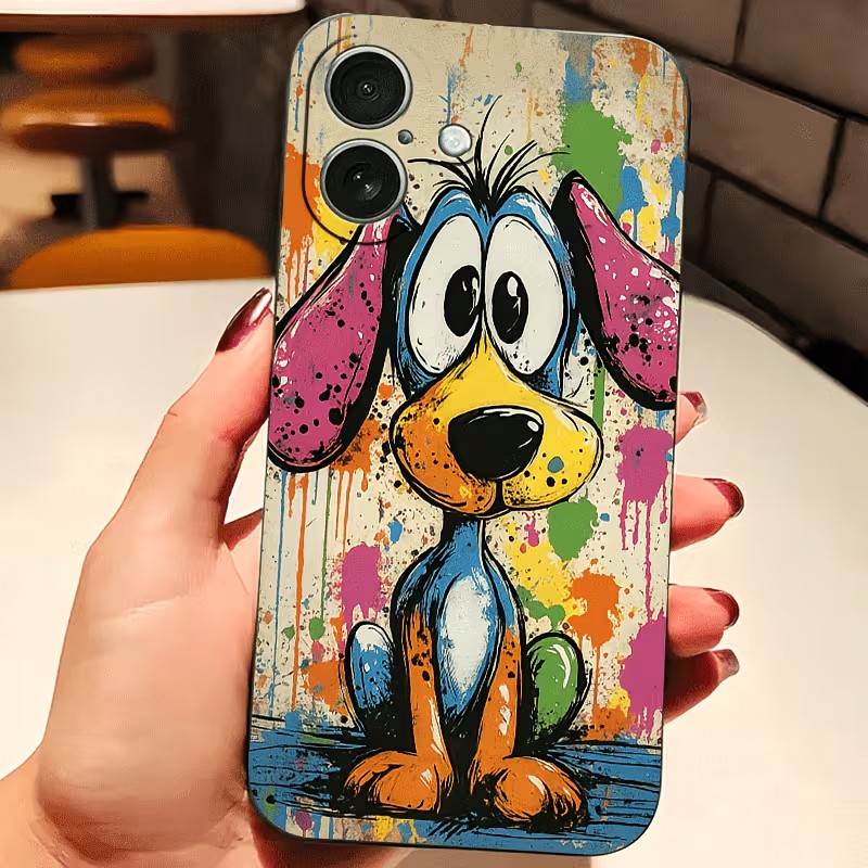 Graffiti Colored Puppy TPU Pho - Phone Cases For Iphone 16 review and price