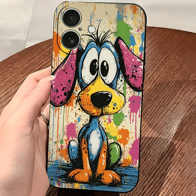 Graffiti Colored Puppy TPU Pho - Phone Cases For Iphone 16 review and price
