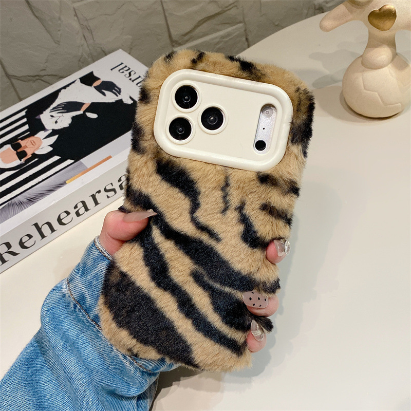 Luxury Zebra Pattern Fluffy Pl - Phone Cases For Iphone 16 review and price