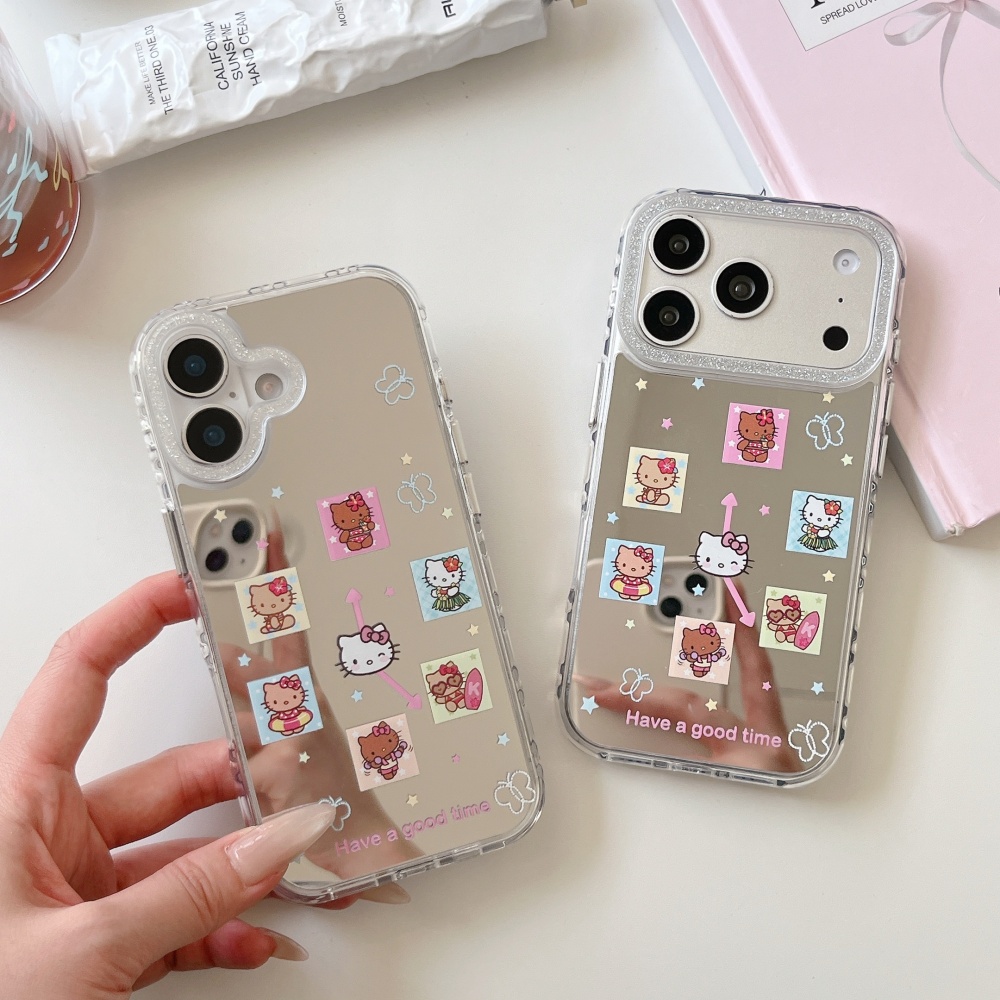 Cute Grid Cartoon Sanrio Hello - Phone Cases Cool Girl review and price