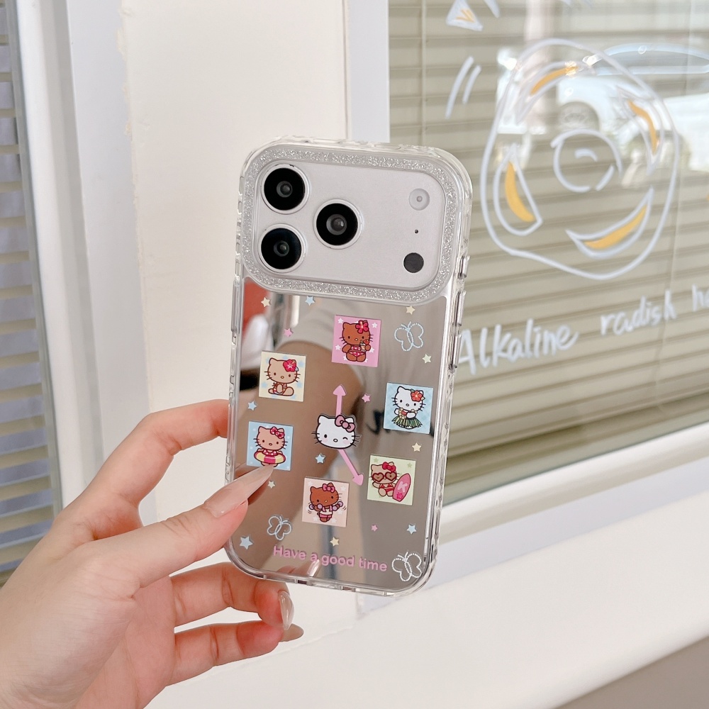 Cute Grid Cartoon Sanrio Hello - Phone Cases Cool Girl review and price