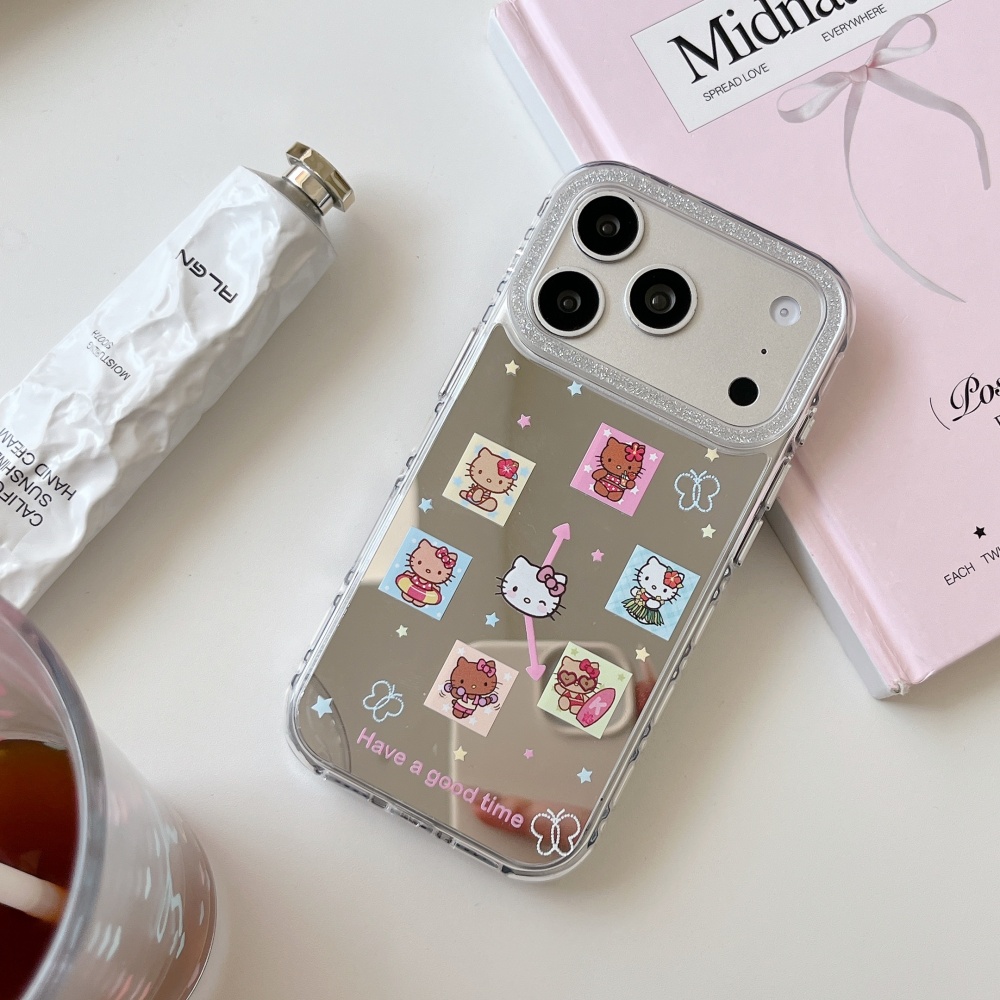 Cute Grid Cartoon Sanrio Hello - Phone Cases Cool Girl review and price
