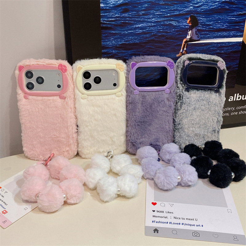 Luxury Solid Colors Furry Plus - Phone Cases For Iphone 16 review and price
