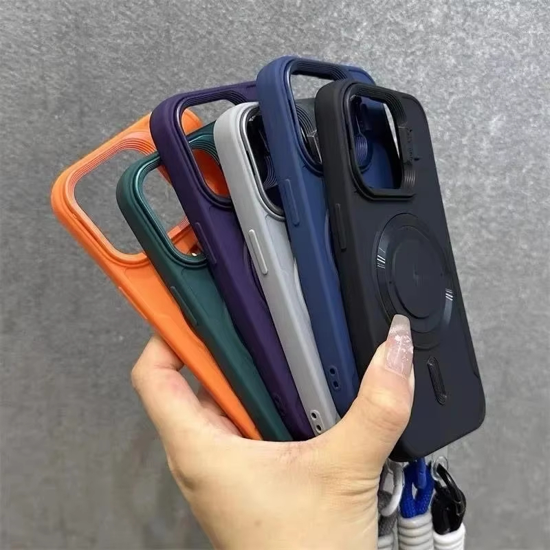 Fold Lens Stand Magnetic Case  - Phone Cases With Stand review and price