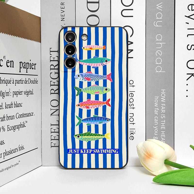 Cute Striped Pattern Sardines  - Phone Cases Oppo review and price