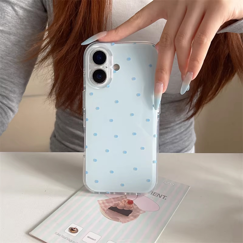 Korean Ins Girl Simple Blue Pi - Phone Cases Blue review and price