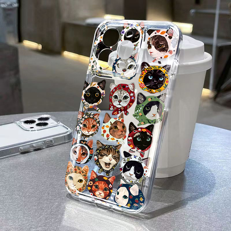 Cute Bandana Cat Clear Phone C - Phone Cases Cat review and price