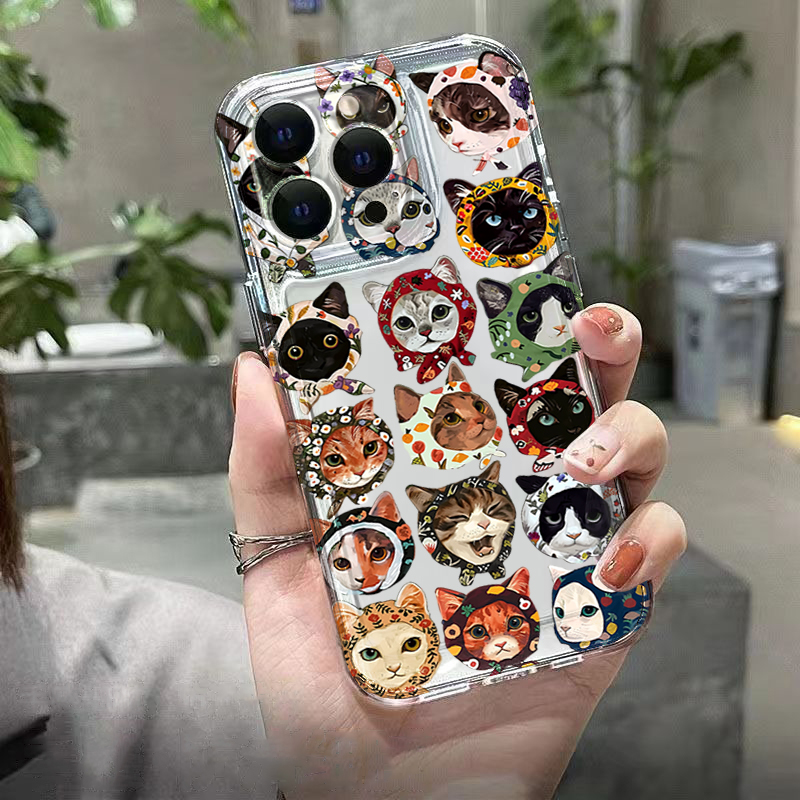 Cute Bandana Cat Clear Phone C - Phone Cases Cat review and price