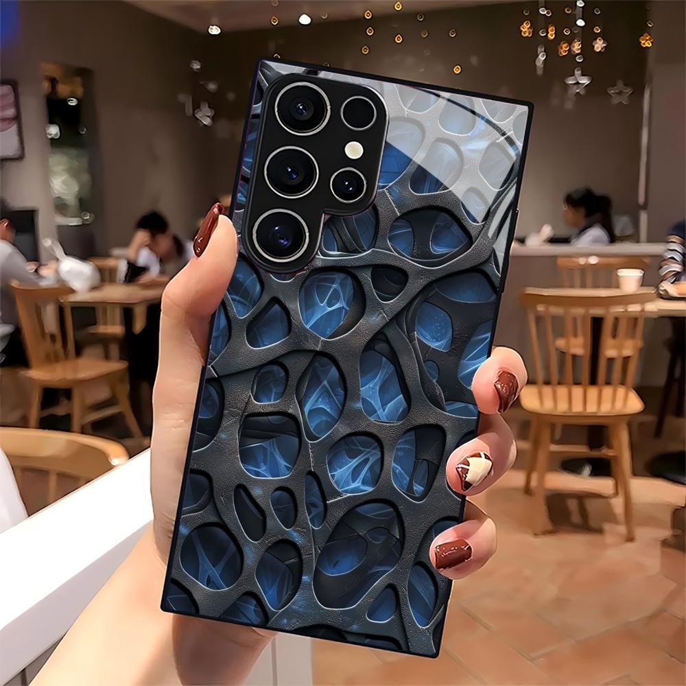Cool blue honeycomb glass Phon - Phone Cases Blue review and price