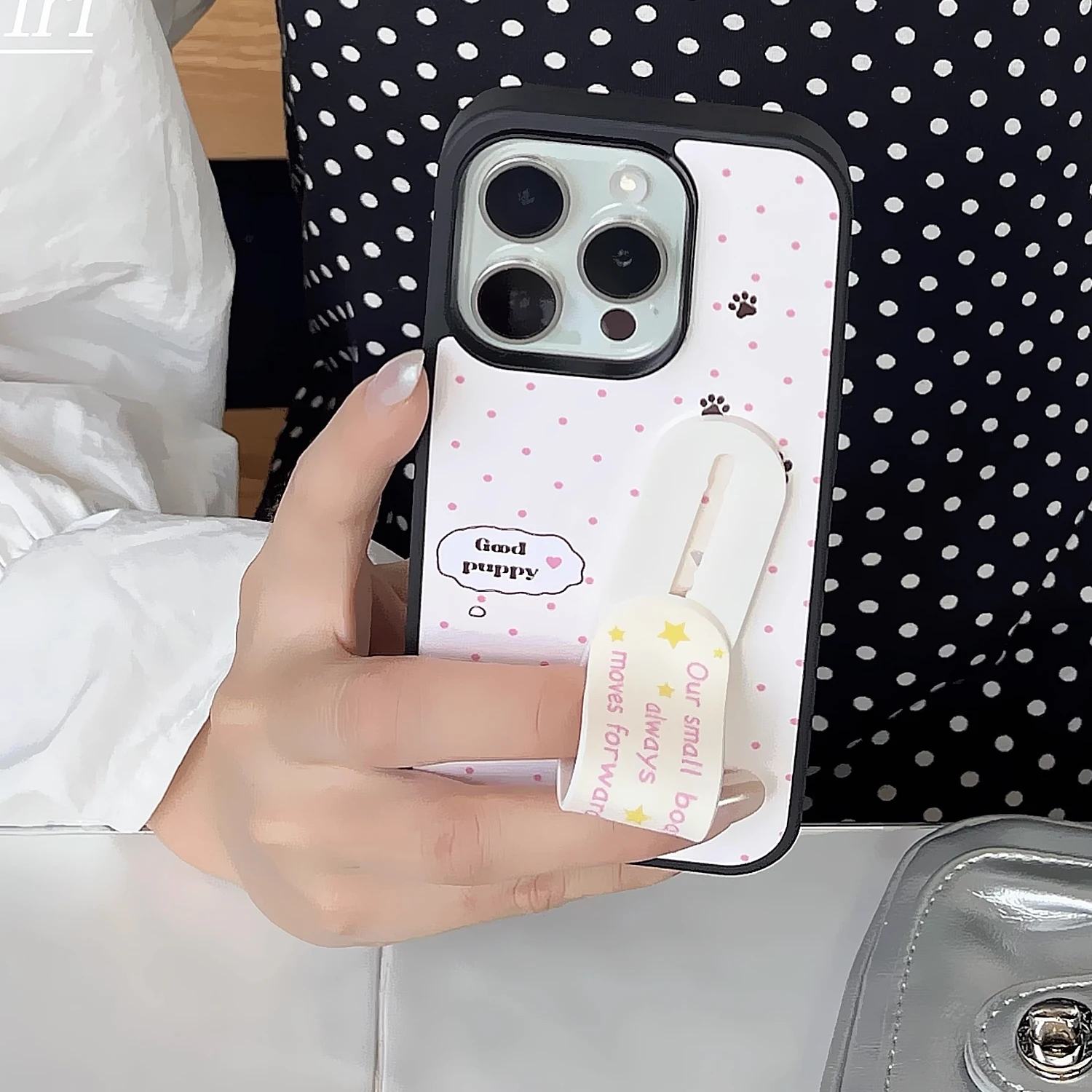 INS Pink Wave Point Good Puppy - Phone Cases With Stand review and price