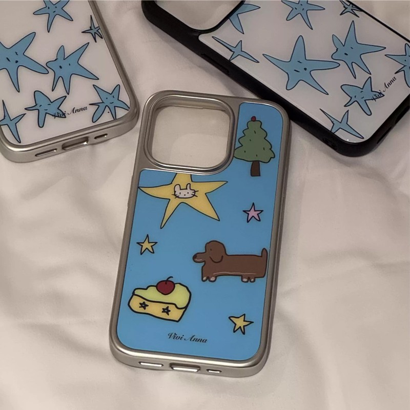 Korean INS Niche Creative Blue - Phone Cases Blue review and price