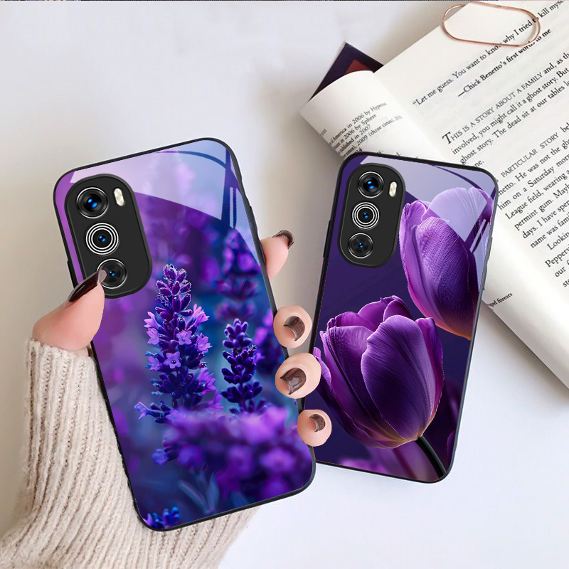 Purple tulip pattern For Motor - Phone Cases For Motorola review and price