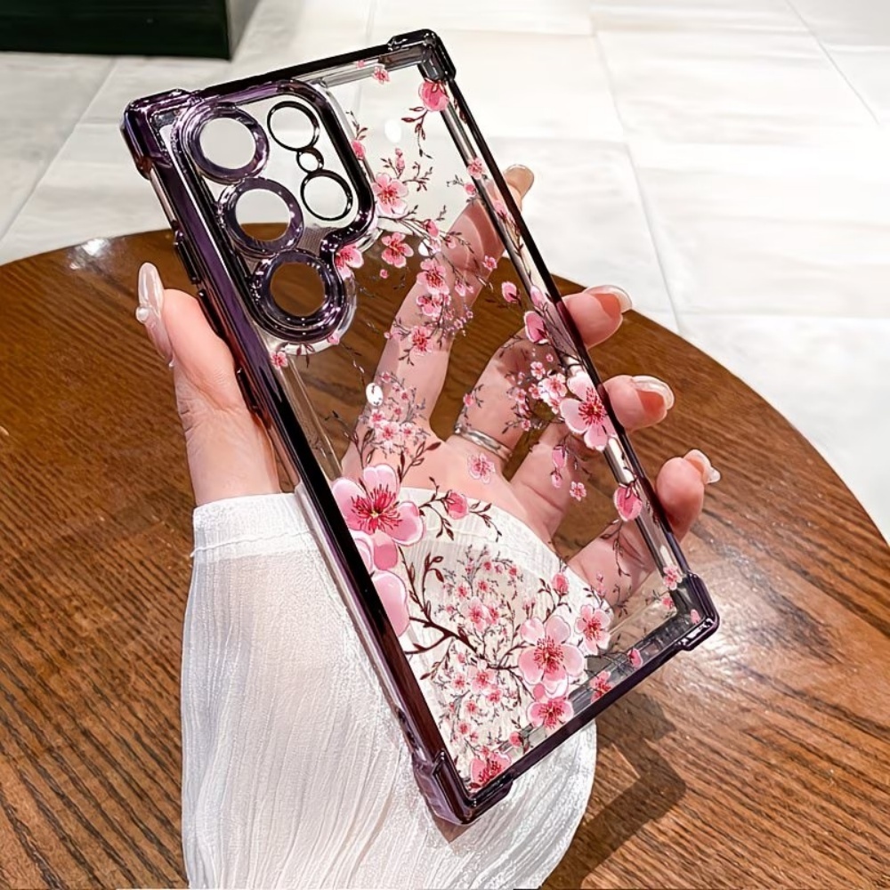 Cherry Blossom Electroplated F - Phone Cases Galaxy S24 review and price