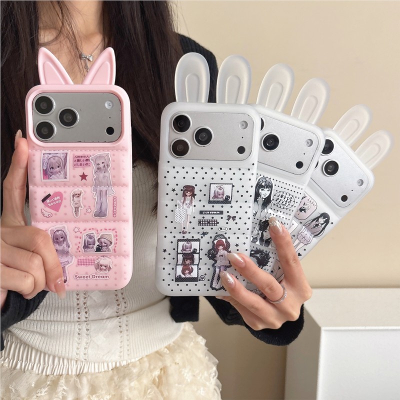 Japanese Y2K Cute Bunny Ear Ph - Phone Cases Cool Girl review and price